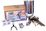 DeVilbiss GTI620G Gravity Feed HVLP Paint Gun with Aluminum Cup and 1.3-, 1.4-, and 1.5-Millimeter Tips