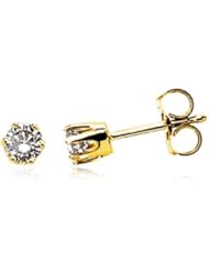 1/4 Carat Diamond Stud Earrings - 14 Karat White Gold