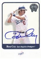 Ron Cey, Los Angeles Dodgers, 2001 Fleer Greats of the Game Autographed Card