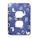 Florene Childrens Art - White Cowboy Boots and Horseshoes On Blue - Light Switch Covers - 2 plug outlet cover