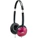JVC HAS150R Folding Headphones with Ipod - Matching Colors (Red)