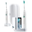 Philips Sonicare HX6733/70 HealthyWhite 3 Mode Premium Edition Rechargeable Toothbrush System with 2 HealthWhite Handles, 2 Standard Brush Heads, 1 HydroClean Brush Head, 1 UV Sanitizer with Integrated Charger, 1 Travel Charger and 2 Travel Cases
