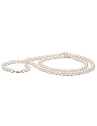 AA+ Quality, 7.0-8.0 mm, 35-inch White Freshwater Pearl Necklace