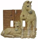 Palomino Horse Double Switch Plate Cover