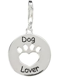CleverEve Designer Series Sterling Silver Dog Lover Pet Paw Charm 3.50 grams