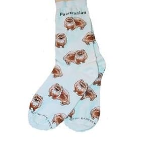 NEW! Pair of Pomeranian Socks Dog White Size 9-11