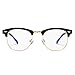 Pro Acme Classic Semi Rimless Blue Light Blocking Glasses with Metal Rivets (A0 Anti-Blue Light Lens)