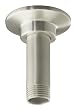 KOHLER 3-Inch Straight Ceiling-Mount Showerarm and Flange, Vibrant Brushed Nickel #7396-BN