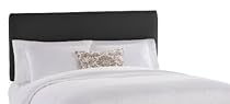 Big Sale Best Cheap Deals Skyline Furniture Wells Street California King Upholstered Headboard, Black Micro-Suede