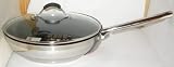 Frying Pan & Glass Lid Nonstick S/S 28cm dia 22cm Long Handle Guaranteed quality ,5mm Aluminium Bottom