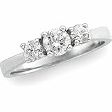 14K White Gold Diamond Band Ring