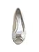 Elegantpark EP2053 Women's Peep Toe Buckle Satin Bridal Flats Wedding Shoes