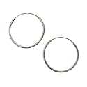 Sterling Silver 20 mm Plain Hoop Earrings