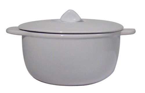 Chantal 2-1/2 Quart Round Covered Casserole, Glossy White