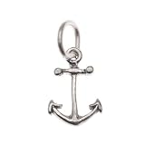 Sterling Silver Lightweight Nautical Anchor Charm 13mm (1) ~ Beadaholique