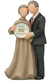 50th Wedding Anniversary Couple Ceramic Figurine