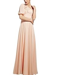 Girls A-line Cocktail Floor Length Sequined Chiffon/Polyester/Rayon One Shoulder Sleeveless Natural   Waistline Evening Dress/Homecoming Dress/Prom Dress/Wedding Party Dress 