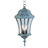 Clear Glass 3 Light Hanging Lantern– Verde Green