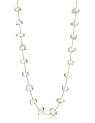 Dana Kellin Milky Quartz Graduated Nugget Long Necklace