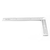 uxcell　　測定ツール　 30cmスケール　シルバートーン　メタル材質