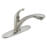 Buy Delta Faucet 470-SS Signature Single-Handle Kitchen Pull-Out Faucet, Stainless by Delta Faucet