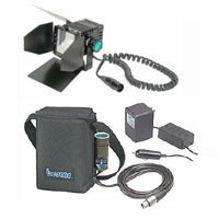 Bescor MPL-645 Kit, with 50w 12v DC on Camera Video Light, Barn Doors, MM7XLRATM Battery & ATMPRB Charger.