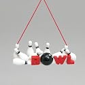 B-O-W-L Ornament with Bowling Pin Splash