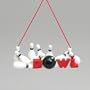 B-O-W-L Ornament with Bowling Pin Splash