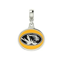 Missouri Tigers Enamel Charm Fits All Pandora Style Bracelets