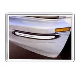 Bumper Protector-Chrome Insert - 2pc. Set Bumper Guard - 19-3/4