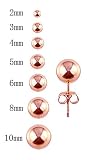 Silver stud earrings - Rose Gold Plated - looks like real gold!! - ball size 2MM to 10MM - hand polished to a very high jewellery standard - packed in a lovely velvet pouch