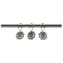 Umbra Rosetta 1-Inch Clip Drapery Ring , Pewter