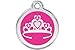 Red Dingo Custom Engraved Dog ID Tag - Tiara Medium/Hot Pink