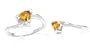 Trillion Cut Citrine Ring Sterling Silver