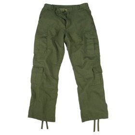 Olive Drab Vintage Paratrooper Rip-stop, 8-pocket Cargo Pants