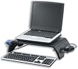 Compucessory Stand,F/LCD/Notebook,Left/Right Shelves,13x12x4-3/4,Black