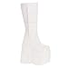 STACK-301 7" P/F Patched Wht Pu Knee Boot