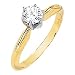 Gorgeous! Women's 14k Yellow-gold 6.50mm (1 CT) Moissanite Solitaire Engagement Ring