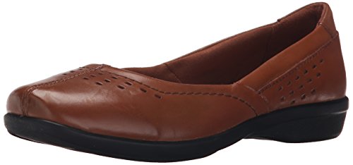 Clarks Women's Haydn Shipper Flat, Tan Leather, 7 M US