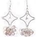 Girlfriend Gifts - Earring In Sterling Silver & Rosequratz Gemstone 2.25 inches (ers136)