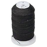 Simply Silk Beading Thread Cord Size F Black 0.0137 0.3480mm Spool 140 Yards for Stringing Weaving Knotting