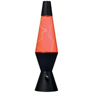 Red Plasma Black Base Party Lava Lamp by Universal Lighting and Decor