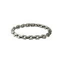 Men's Stainless Steel Square Link Bracelet, 8.5"
