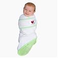 Go Mama Go Designs Snug and Tug Swaddling Blanket, Large, Green