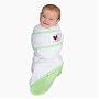 Go Mama Go Designs Snug and Tug Swaddling Blanket, Large, Green
