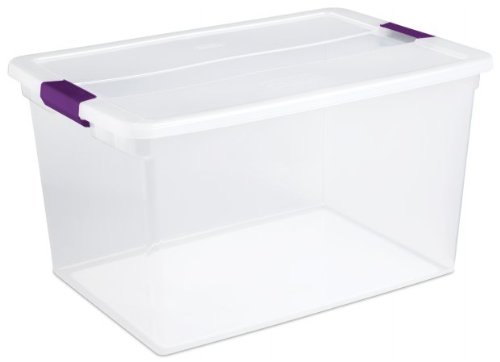 Sterilite 66-Quart ClearView Latch Box Pack of 6