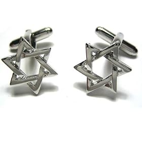 Star Cufflinks: Star of David Jewish Cufflinks W Gift Box