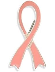 .925 Sterling Silver Original Pink Enamel Awareness Ribbon Pin