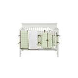 Bacati - Quilted Circles Lime/chocolate 4 piece Crib Set