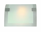 Lite Source LS-1676 Checks Wall Sconce Lite, Polished Steel with Frost Glass Shade